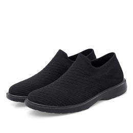 Męskie Letnie Buty z Oddychającej Siatki Niskie z Płaską Podeszwą