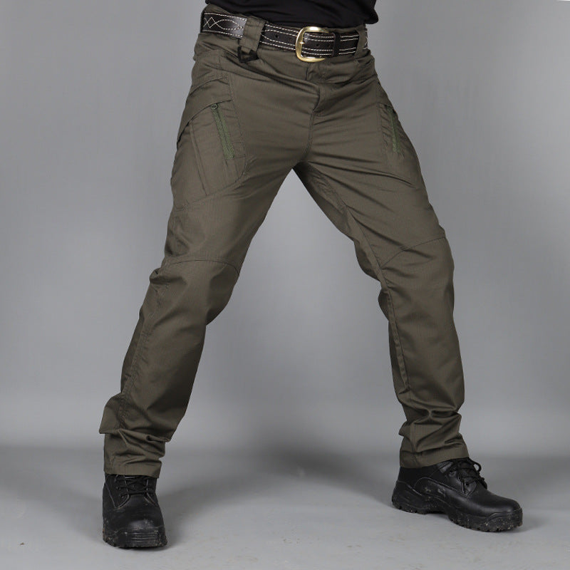 Meskie Spodnie Outdoorowe Z Wysokim Stanem, Proste, Lekkie