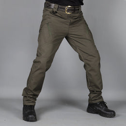 Meskie Spodnie Outdoorowe Z Wysokim Stanem, Proste, Lekkie