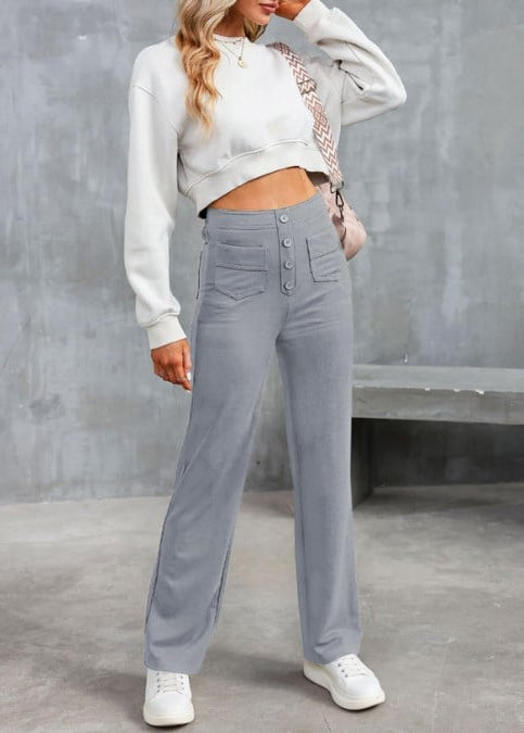 Damskie Spodnie Elastyczne Slim Fit z Gumką w Pasie