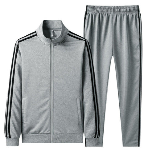 Męski Dres Dwuczęściowy Bluza na Zamek i Spodnie Długi Rękaw Zestaw Sportowy