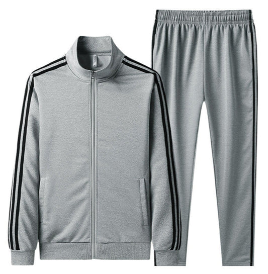 Męski Dres Dwuczęściowy Bluza na Zamek i Spodnie Długi Rękaw Zestaw Sportowy