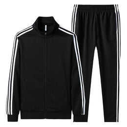 Męski Dres Dwuczęściowy Bluza na Zamek i Spodnie Długi Rękaw Zestaw Sportowy