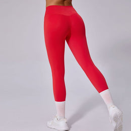 Legginsy Fitness Damskie Wysoki Stan Szybkoschnące z Odprowadzaniem Wilgoci i Oddychającym Krojem