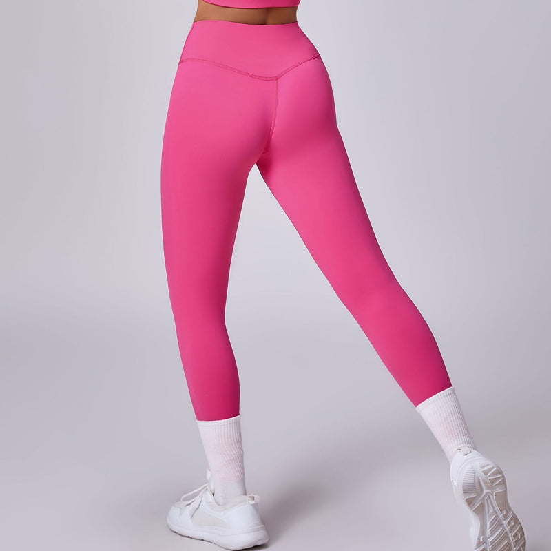 Legginsy Fitness Damskie Wysoki Stan Szybkoschnące z Odprowadzaniem Wilgoci i Oddychającym Krojem
