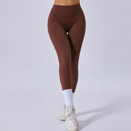 Legginsy Fitness Damskie Wysoki Stan Szybkoschnące z Odprowadzaniem Wilgoci i Oddychającym Krojem