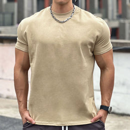 Męska Letnia Koszula Sportowa, Luźny Krój, Krótki Rękaw, Rękawy Typu Raglan, Sweter