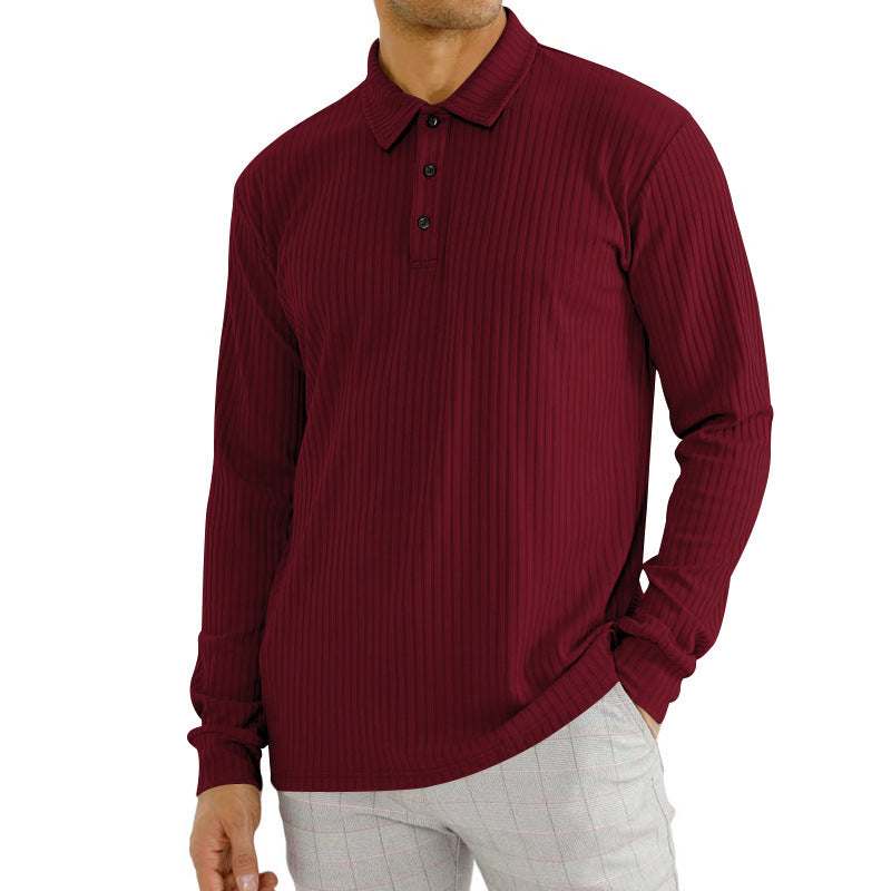 Męski T-Shirt z Długim Rękawem z Mieszanki Bawełny