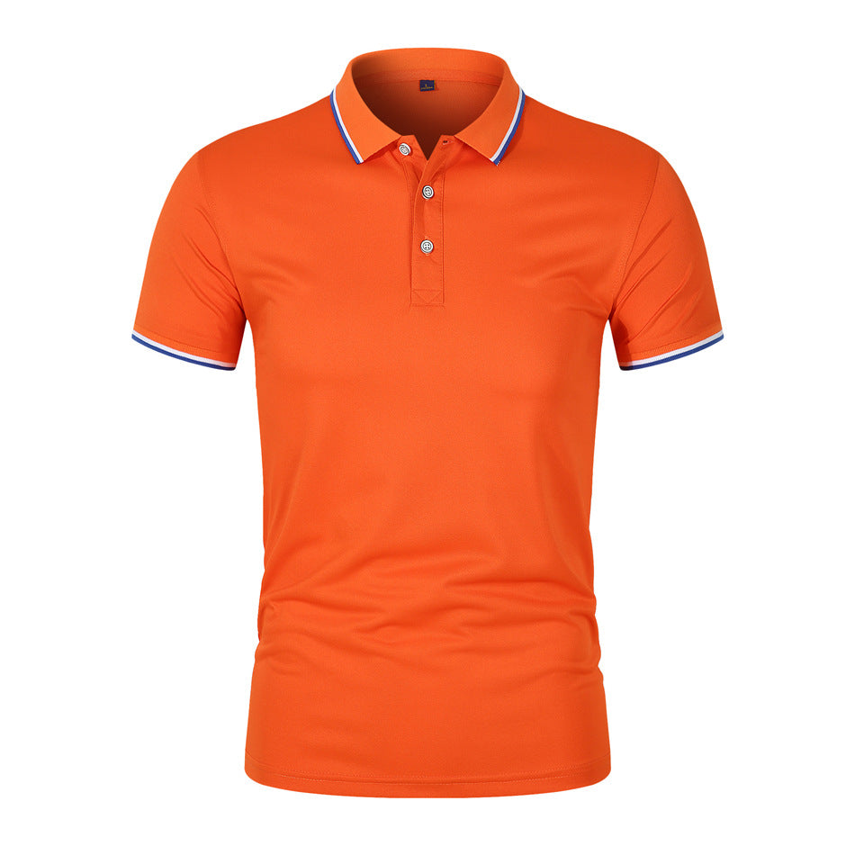 Męski Letni T-Shirt z Krótkim Rękawem, Prosty Krój, Lekki, Jednolity Kolor