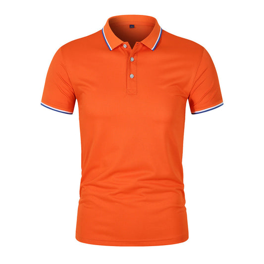 Męski Letni T-Shirt z Krótkim Rękawem, Prosty Krój, Lekki, Jednolity Kolor