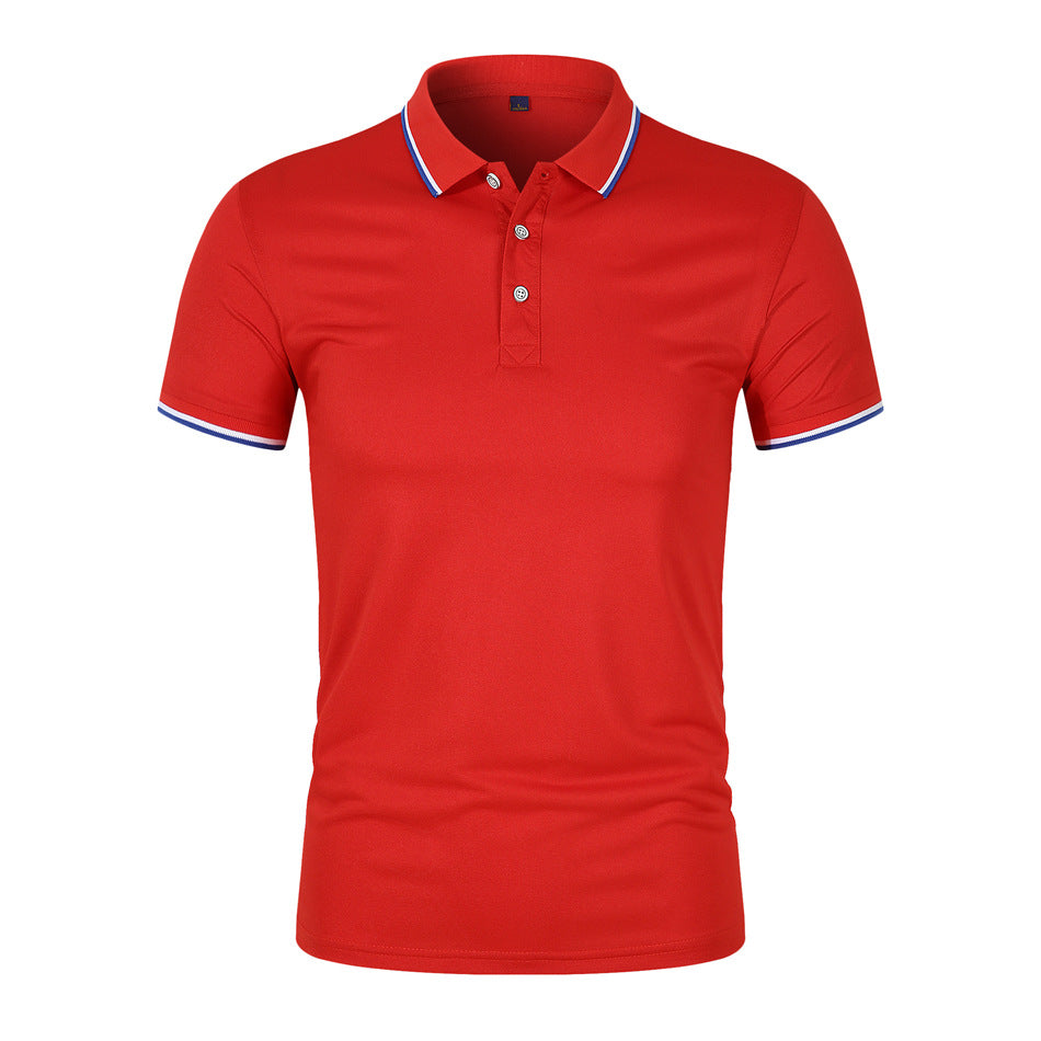 Męski Letni T-Shirt z Krótkim Rękawem, Prosty Krój, Lekki, Jednolity Kolor