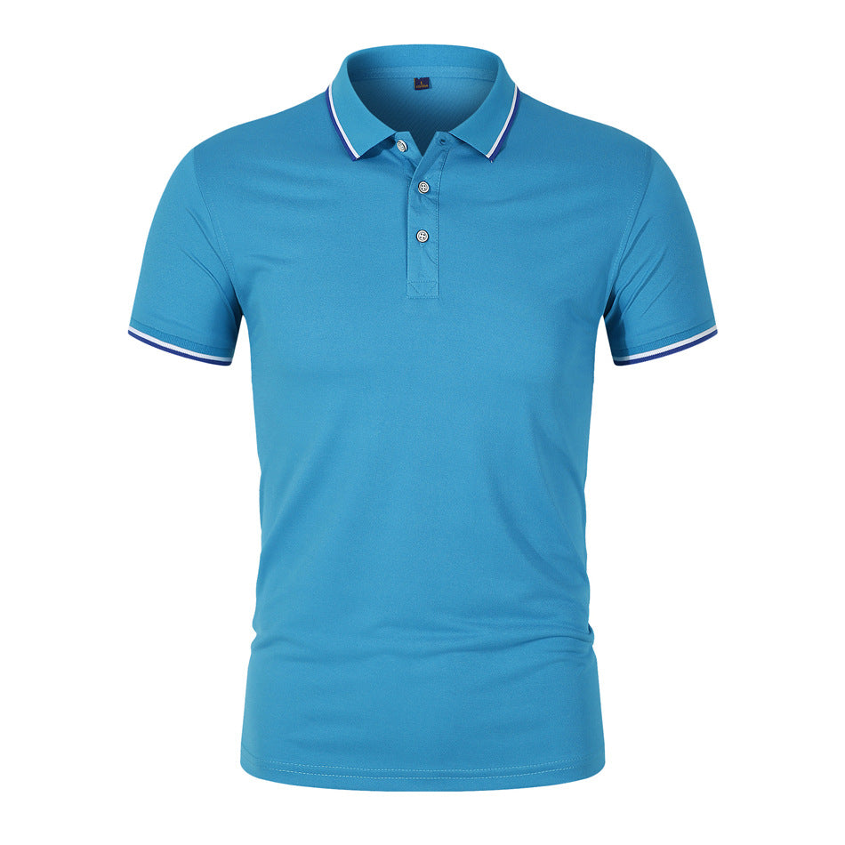 Męski Letni T-Shirt z Krótkim Rękawem, Prosty Krój, Lekki, Jednolity Kolor