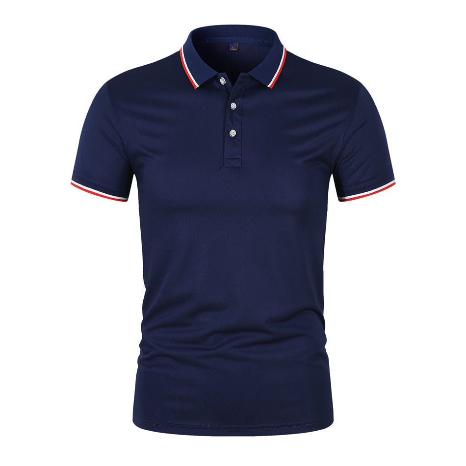 Męski Letni T-Shirt z Krótkim Rękawem, Prosty Krój, Lekki, Jednolity Kolor