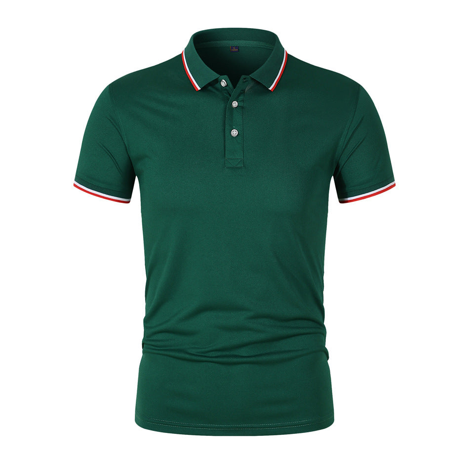 Męski Letni T-Shirt z Krótkim Rękawem, Prosty Krój, Lekki, Jednolity Kolor