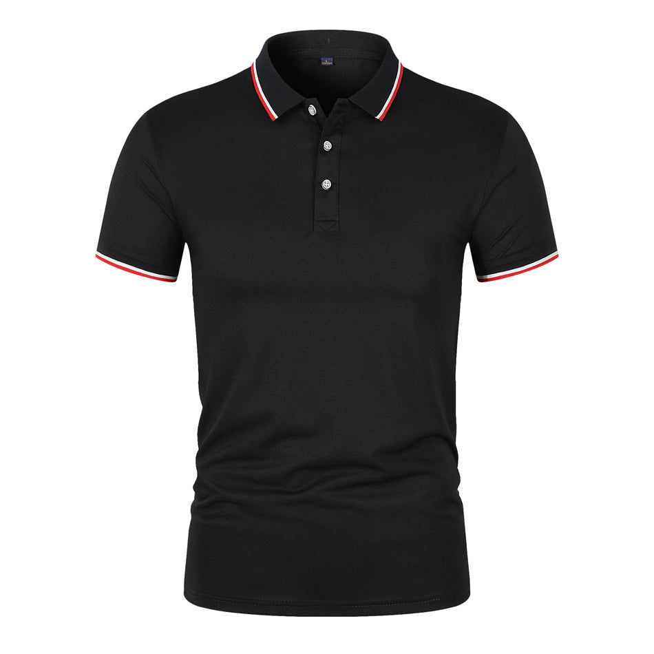 Męski Letni T-Shirt z Krótkim Rękawem, Prosty Krój, Lekki, Jednolity Kolor