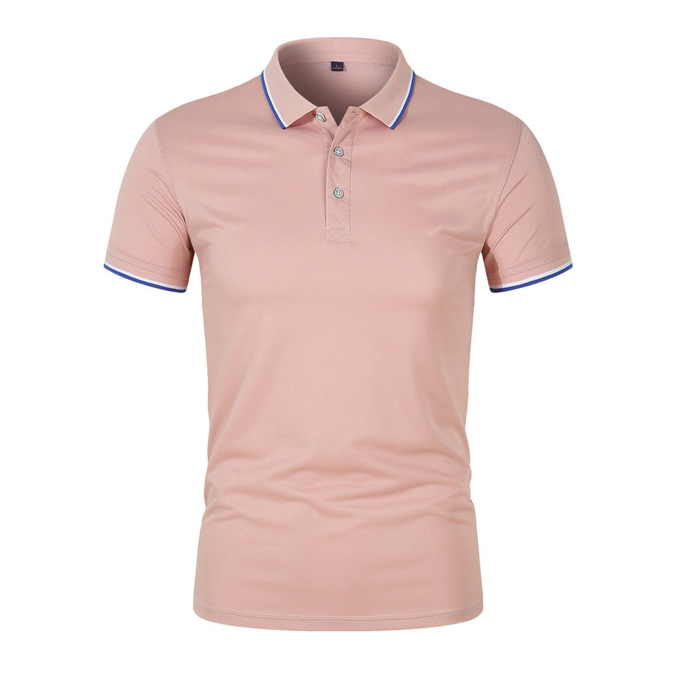 Męski Letni T-Shirt z Krótkim Rękawem, Prosty Krój, Lekki, Jednolity Kolor