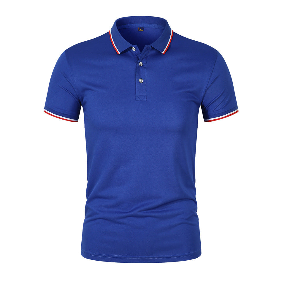Męski Letni T-Shirt z Krótkim Rękawem, Prosty Krój, Lekki, Jednolity Kolor