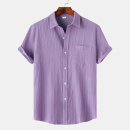 Męska Letnia Koszulka Polo z Krótkim Rękawem, Slim Fit, Lekka