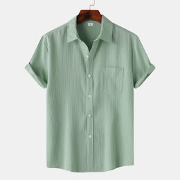 Męska Letnia Koszulka Polo z Krótkim Rękawem, Slim Fit, Lekka