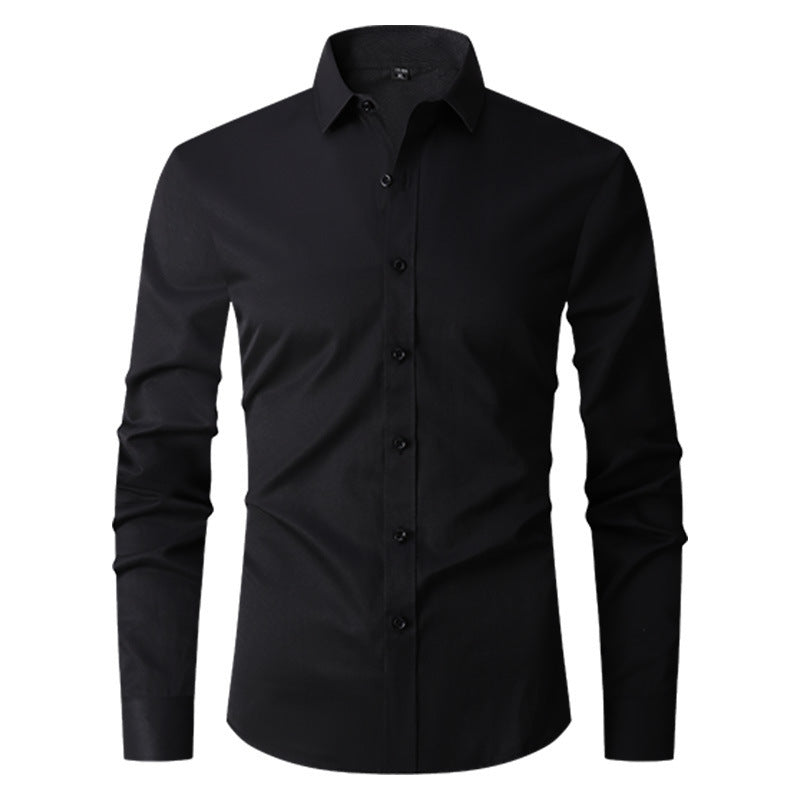 Męska Koszula na Wiosnę i Jesień, Slim Fit, Długi Rękaw, Stretch 4-Kierunkowy, Kolor-Block