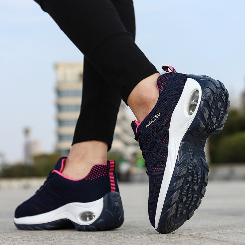 Damskie Buty Do Biegania Z Poduszką Powietrzną, Cholewką Z Oddychającej, Elastycznej Tkaniny I Amortyzacją