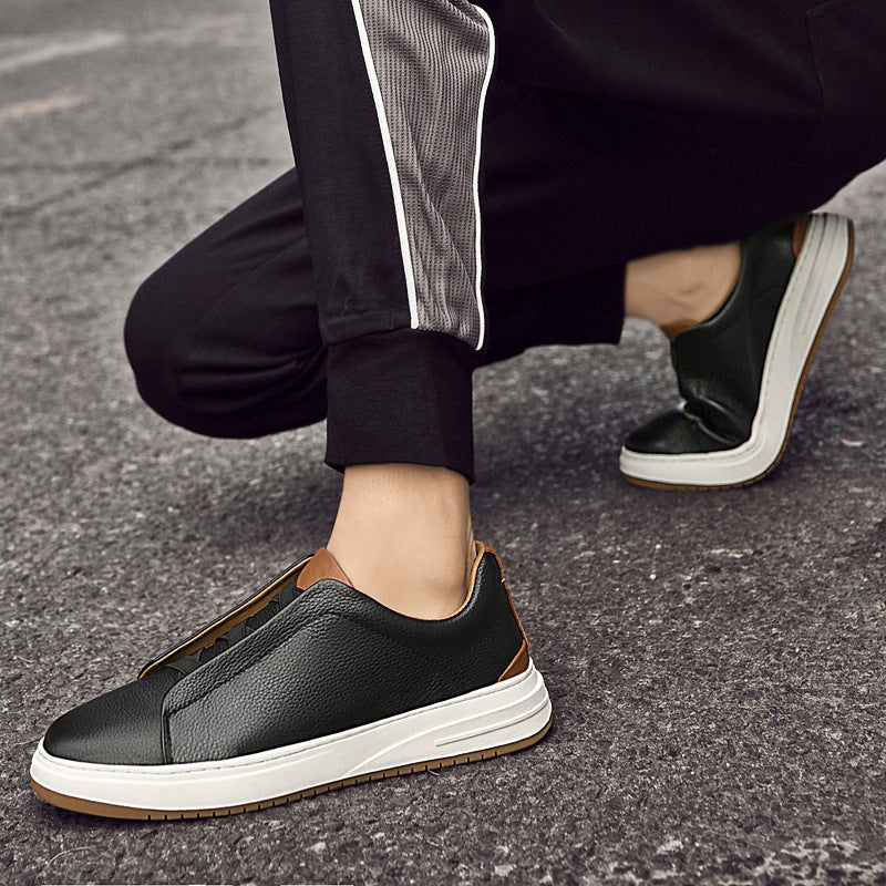 Męskie Buty Slip-On Niskie Podeszwa Gumowa Ręczne Szycie