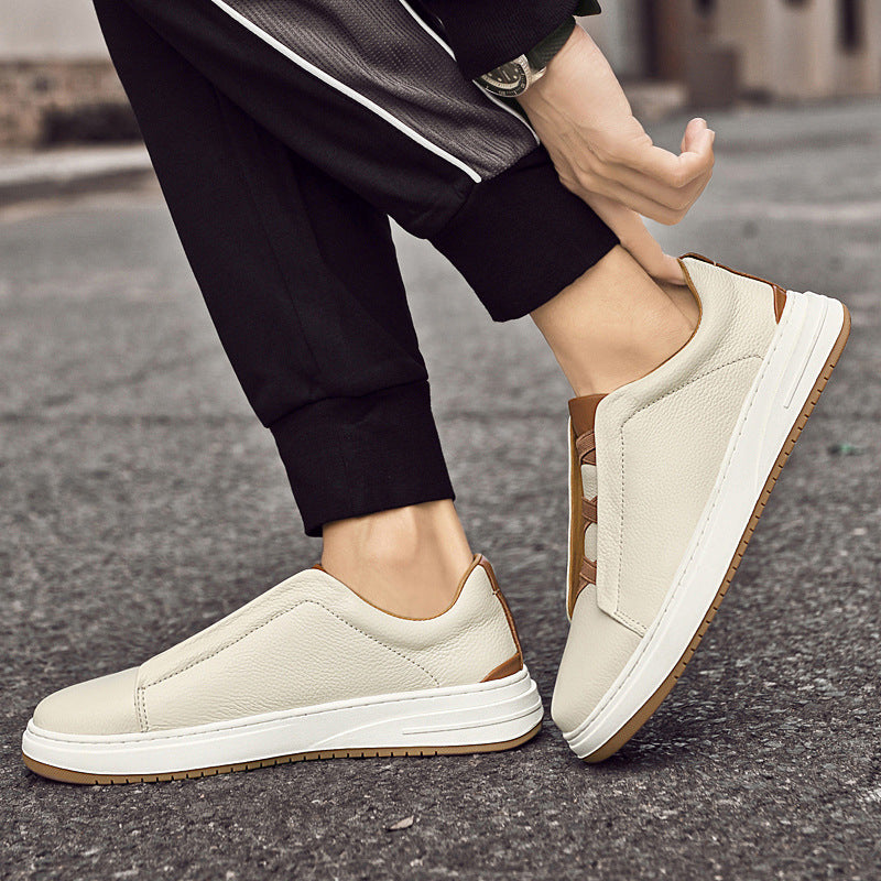 Męskie Buty Slip-On Niskie Podeszwa Gumowa Ręczne Szycie