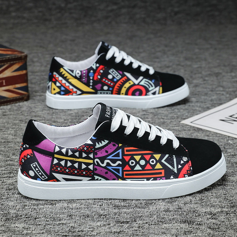 Męskie Sneakersy Skate Plus Rozmiar Niski Profil Siatkowa Podszewka Gumowa Podeszwa