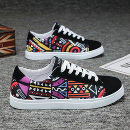 Męskie Sneakersy Skate Plus Rozmiar Niski Profil Siatkowa Podszewka Gumowa Podeszwa