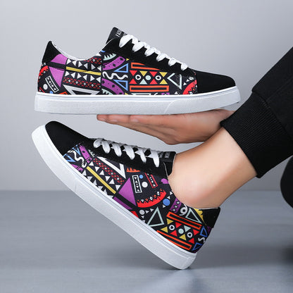 Męskie Sneakersy Skate Plus Rozmiar Niski Profil Siatkowa Podszewka Gumowa Podeszwa