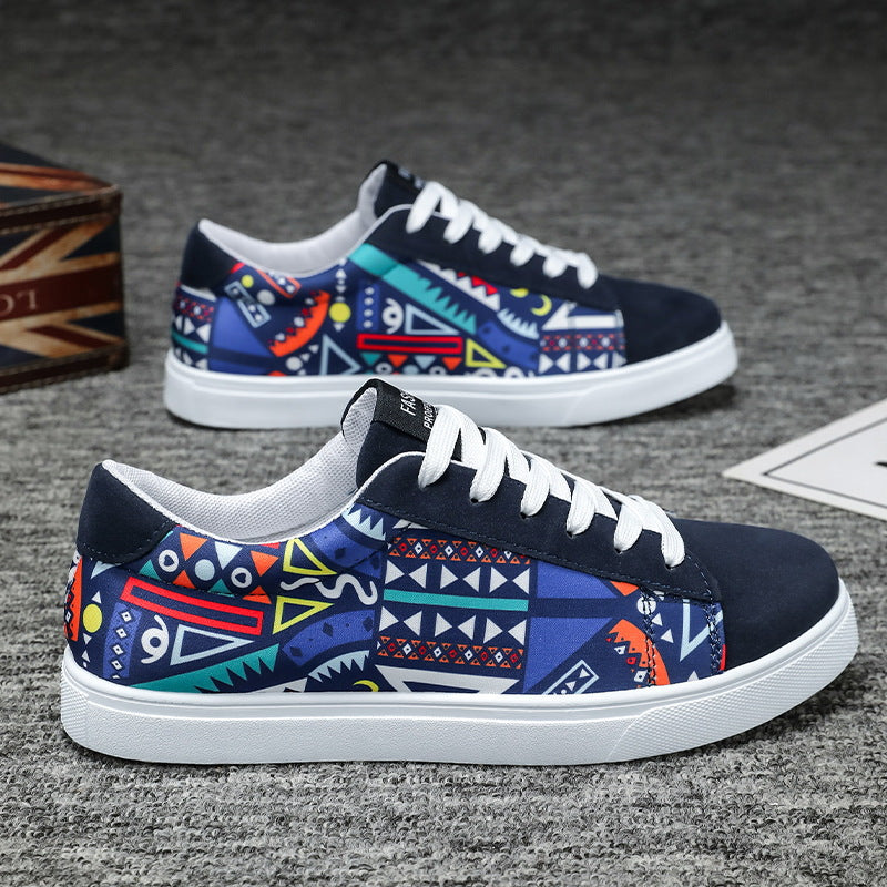 Męskie Sneakersy Skate Plus Rozmiar Niski Profil Siatkowa Podszewka Gumowa Podeszwa