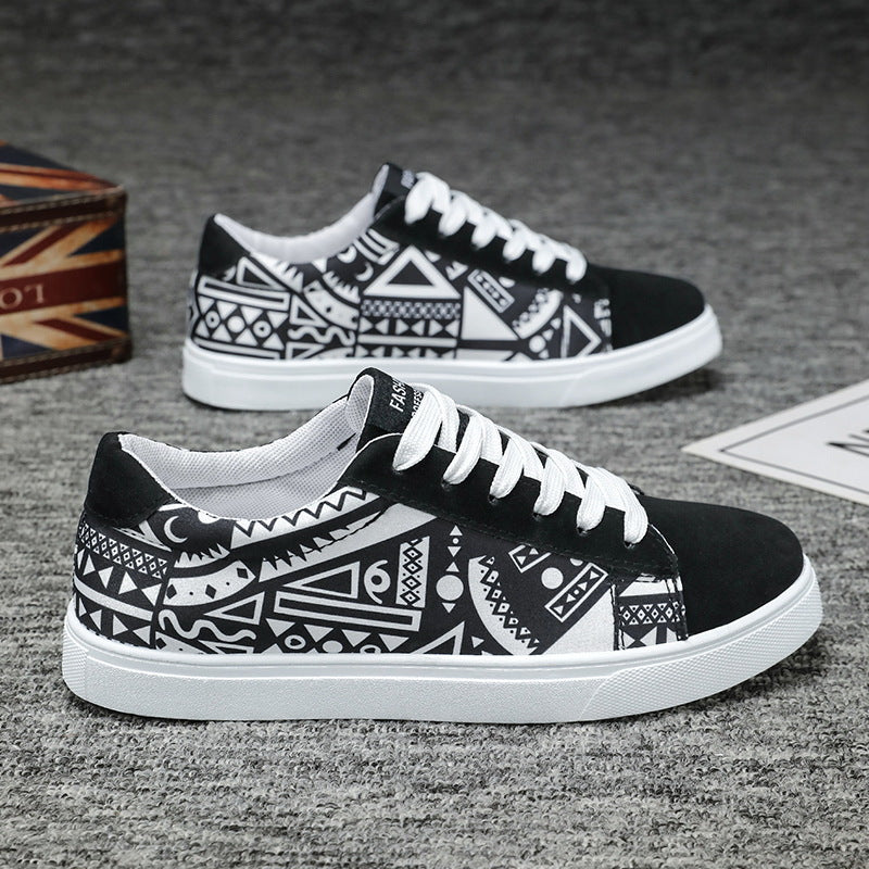 Męskie Sneakersy Skate Plus Rozmiar Niski Profil Siatkowa Podszewka Gumowa Podeszwa