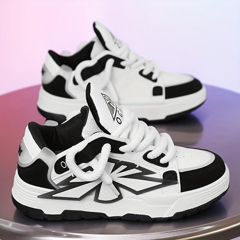 Męskie Wiosenne Sneakersy Z Grubą Gumową Podeszwą, Siateczkową WyśCiółKą I Sznurowanym Zapięciem