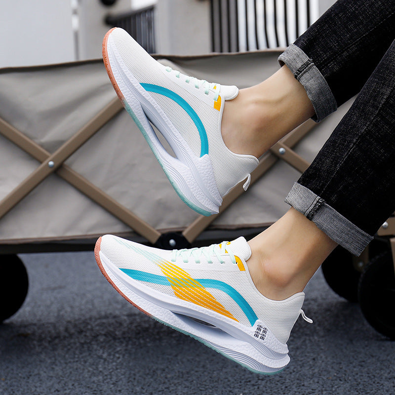Męskie Letnie Wysokie Sneakersy Z Dzianiny Flyknit NA Koturnie, Wsuwane, Lekka Podeszwa Eva