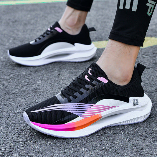 Męskie Letnie Wysokie Sneakersy Z Dzianiny Flyknit NA Koturnie, Wsuwane, Lekka Podeszwa Eva
