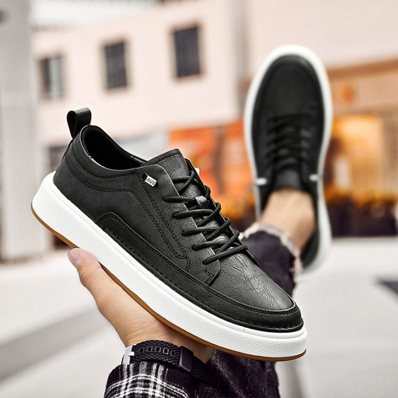 Męskie Slip-On Sneakers Z Elastycznym Zapięciem Szyte Podeszwa Okrągły Nosek