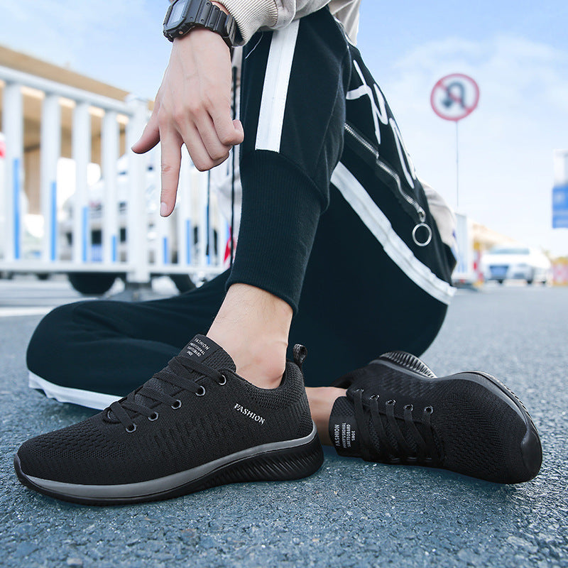 Męskie Buty Do Biegania Oddychająca Siatka Sznurowane Gumowa Podeszwa
