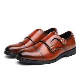 Męskie Buty Biznesowe W Szpic, Wsuwane, Niskie, Z Gumową Podeszwą