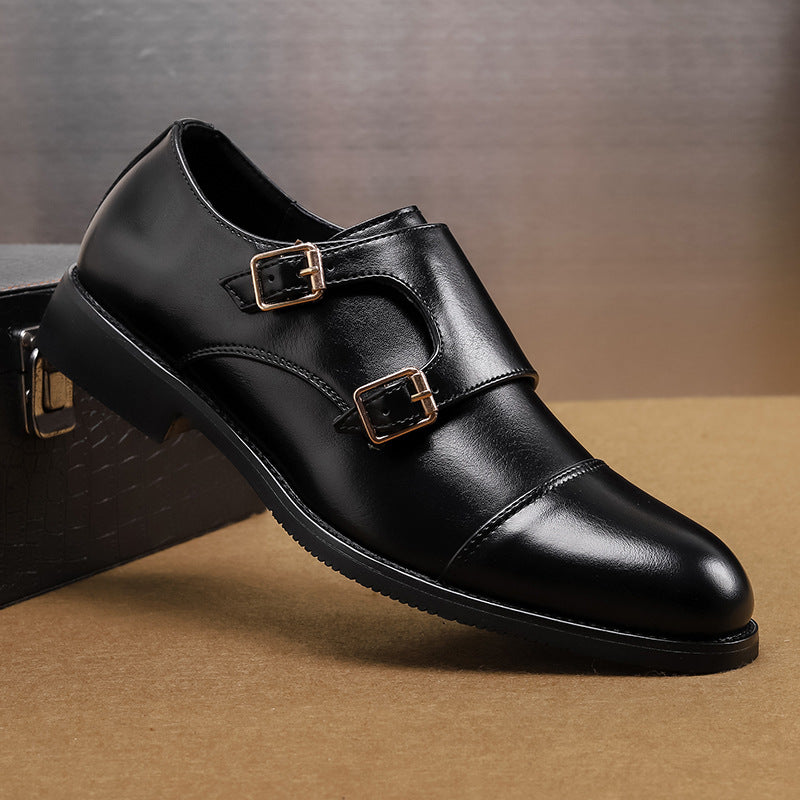 Męskie Buty Biznesowe W Szpic, Wsuwane, Niskie, Z Gumową Podeszwą