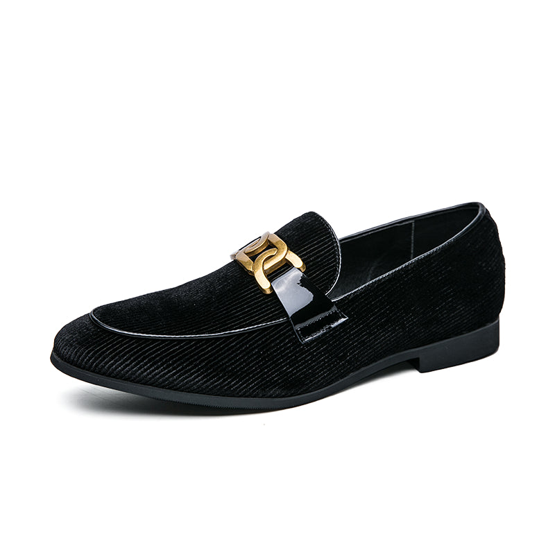Męskie Buty Slip-On Plus Rozmiar Sztruksowa Cholewka Podszewka Sztuczna Skóra Szpiczasty Nosek Podeszwa Antypoślizgowa
