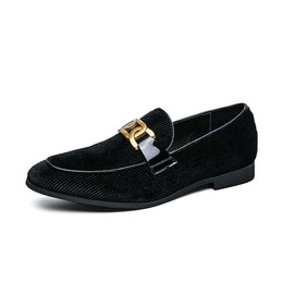 Męskie Buty Slip-On Plus Rozmiar Sztruksowa Cholewka Podszewka Sztuczna Skóra Szpiczasty Nosek Podeszwa Antypoślizgowa