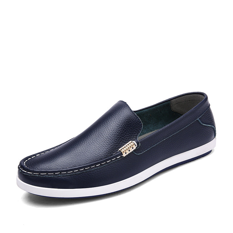 Męskie Letnie Buty Slip-On Oddychająca Cholewka Miękka Podeszwa Gumowa
