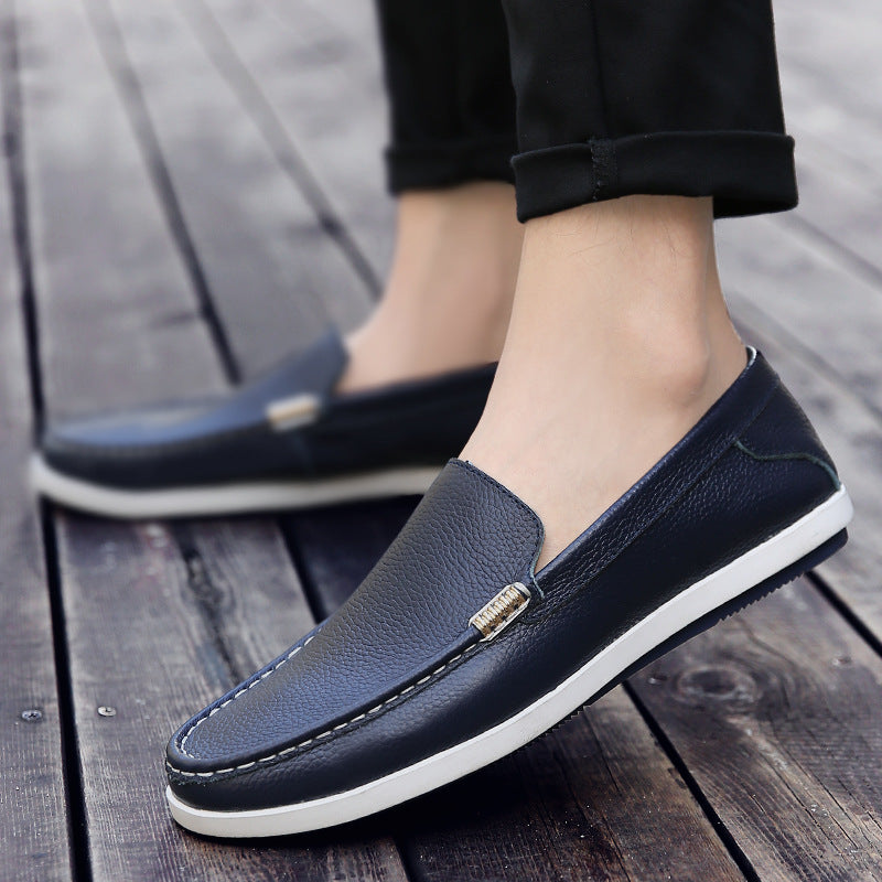 Męskie Letnie Buty Slip-On Oddychająca Cholewka Miękka Podeszwa Gumowa