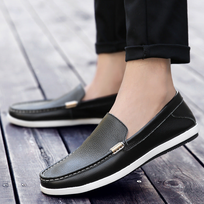 Męskie Letnie Buty Slip-On Oddychająca Cholewka Miękka Podeszwa Gumowa