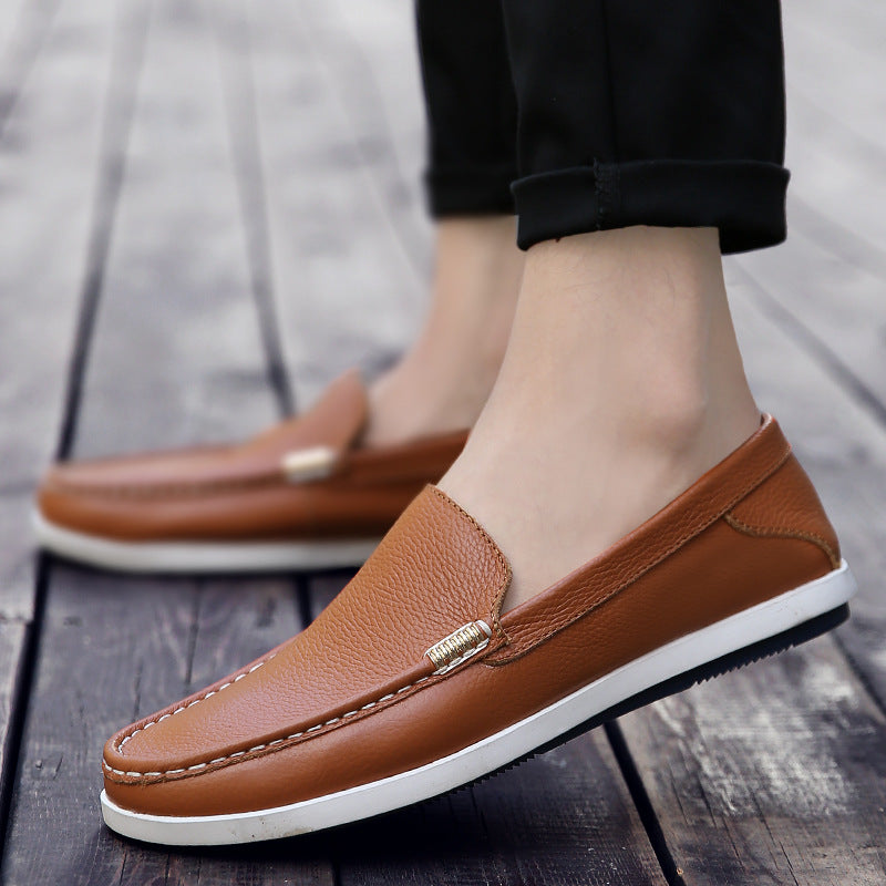 Męskie Letnie Buty Slip-On Oddychająca Cholewka Miękka Podeszwa Gumowa
