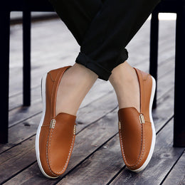 Męskie Letnie Buty Slip-On Oddychająca Cholewka Miękka Podeszwa Gumowa