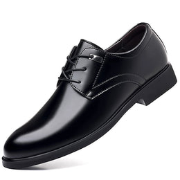 Męskie Eleganckie Buty Wizytowe Z Noskiem W Szpic, Antypoślizgową Podeszwą I Cholewką Ze Skóry Owczej