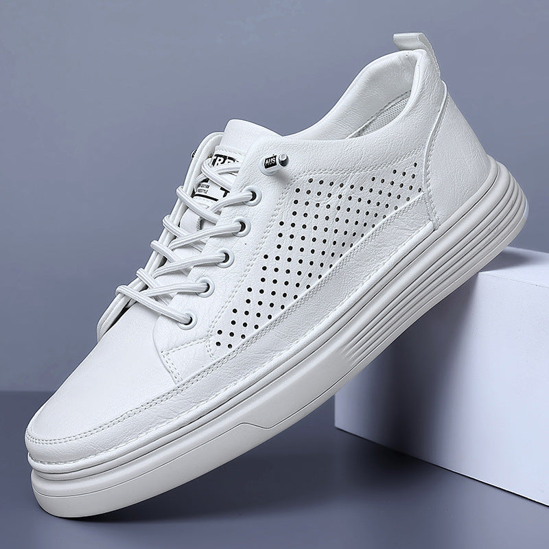 Męskie Wiosenne Sneakersy Niski Krój Oddychająca Cholewka Okrągły Nosek Antypoślizgowa Gumowa Podeszwa