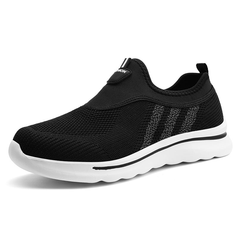 Męskie Buty Wiosenne Wsuwane z Materiału Oddychające Lekka Konstrukcja Miękka Podeszwa Antypoślizgowa