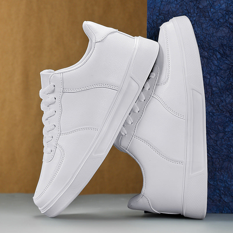 Męskie Sneakersy Wiosenne Duże Rozmiary Sznurowane z Siateczką Podeszwa MD PU Cholewka